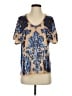 Tracy Reese for Neiman Marcus + Target 100% Polyester Blue Short Sleeve Blouse Size S - photo 1