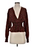 Pull&Bear Red Long Sleeve Blouse Size XS - photo 1