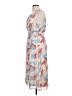Halogen 100% Polyester Print Blue Casual Dress Size L - photo 5