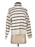 MNG Stripes Ivory Turtleneck Sweater Size XS - photo 1