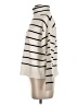 MNG Stripes Ivory Turtleneck Sweater Size XS - photo 5