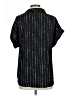 Timeson 100% Polyester Stripes Black Short Sleeve Blouse Size L - photo 2