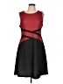 Shein Color Block Red Cocktail Dress Size 12 - photo 1
