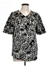 Unbranded 100% Polyester Black Short Sleeve Blouse Size L - photo 1