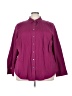 Talbots Burgundy Long Sleeve Button-Down Shirt Size 24 - photo 1