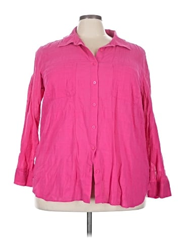 Talbots 3/4 Sleeve Button-Down Shirt (view 1)
