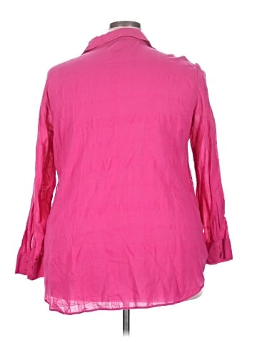Talbots 3/4 Sleeve Button-Down Shirt (view 2)