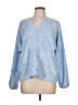 Koko + Mason Blue Long Sleeve Blouse Size L - photo 1
