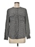 Equipment Houndstooth Gray Long Sleeve Blouse Size M - photo 1