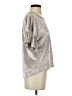 Caution to the Wind Metallic Silver Short Sleeve Top Size S - photo 4