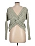 Moon & Madison 100% Polyester Chevron-herringbone Green Pullover Sweater Size L - photo 2