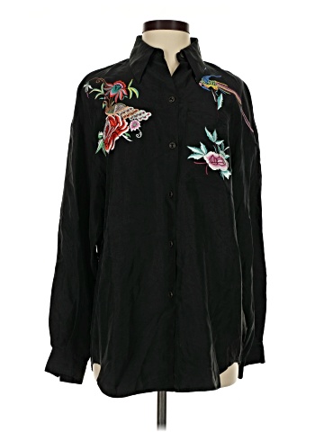 Baldanza Long Sleeve Silk Top (view 1)