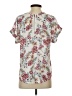 Hippie Rose 100% Polyester Floral Ivory Short Sleeve Blouse Size S - photo 2