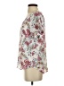 Hippie Rose 100% Polyester Floral Ivory Short Sleeve Blouse Size S - photo 5