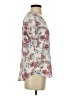 Hippie Rose 100% Polyester Floral Ivory Short Sleeve Blouse Size S - photo 4