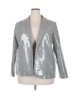 Maurices 100% Polyester Metallic Silver Blazer Size XXL - photo 1