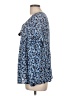Old Navy 100% Rayon Blue 3/4 Sleeve Blouse Size L - photo 5