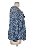 Old Navy 100% Rayon Blue 3/4 Sleeve Blouse Size L - photo 4