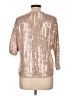 River Island Silver 3/4 Sleeve Top Size 10 - photo 2
