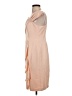 Marina Solid Tan Cocktail Dress Size 4 - photo 5