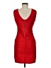 Unbranded 100% Polyester Solid Red Cocktail Dress Size 7 - photo 2