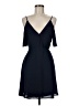 Lush 100% Polyester Solid Blue Cocktail Dress Size M - photo 1
