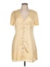 Glamorous 100% Polyester Yellow Casual Dress Size L - photo 1
