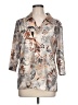 Haband! Floral Gray 3/4 Sleeve Blouse Size L (estimated) - photo 1
