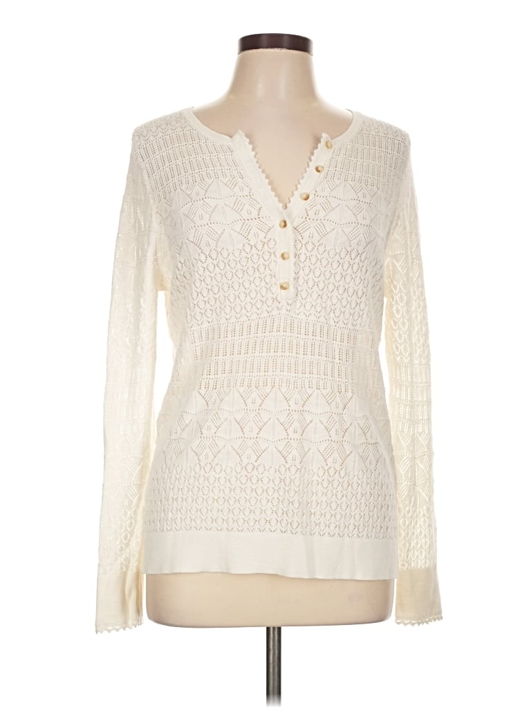 Pre-owned Sundance Pullover Sweater In Ivory