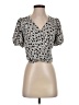 Zara 100% Polyester Ivory Short Sleeve Blouse Size XS - photo 1