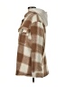 Aqua 100% Polyester Plaid Brown Coat Size M - photo 5
