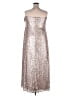 Dessy Group 100% Polyester Metallic Silver Cocktail Dress Size 28 - photo 2