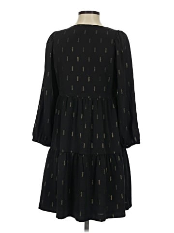 Madewell Metallic Jacquard Faux-Wrap Tiered Mini Dress (view 2)