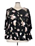 Torrid Black 3/4 Sleeve Blouse Size 5X Plus (5) - photo 1