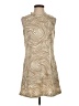 Open Edit 100% Polyester Graphic Tan Cocktail Dress Size S - photo 1