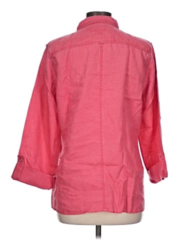 Christopher & Banks 3/4 Sleeve Button-Down Shirt (view 2)