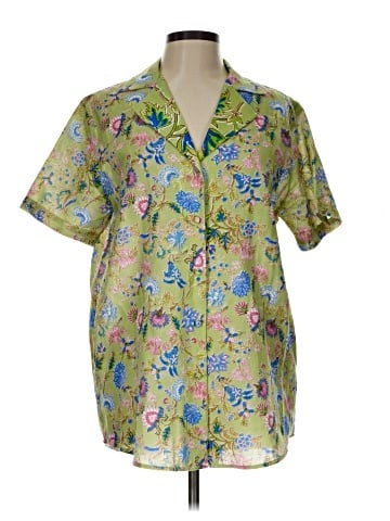 Hemant & Nandita Short Sleeve Blouse (view 1)