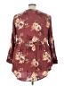 Torrid 100% Rayon Floral Burgundy 3/4 Sleeve Blouse Size 4X Plus (4) - photo 2