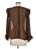 Grade & Gather 100% Polyester Brown 3/4 Sleeve Blouse Size M - photo 2