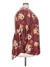 Torrid 100% Rayon Floral Burgundy 3/4 Sleeve Blouse Size 4X Plus (4) - photo 4