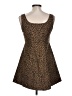 Olivaceous Animal Print Brown Casual Dress Size L - photo 2