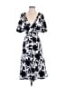 Intrigue 100% Polyester Print Black Cocktail Dress Size 6 - photo 1