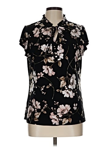 Karl Lagerfeld Paris Short Sleeve Blouse (view 1)