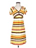 Assorted Brands 100% Rayon Stripes Yellow Casual Dress Size 2 - photo 1