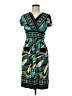 AB Studio Print Teal Casual Dress Size M - photo 1