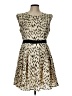 Esley 100% Polyester Animal Print Ivory Cocktail Dress Size L - photo 1