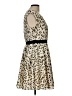 Esley 100% Polyester Animal Print Ivory Cocktail Dress Size L - photo 4
