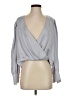 Greylin 100% Polyester Silver Long Sleeve Blouse Size S - photo 1
