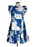 Caballero Print Blue Cocktail Dress Size M - photo 1