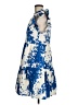 Caballero Print Blue Cocktail Dress Size M - photo 5
